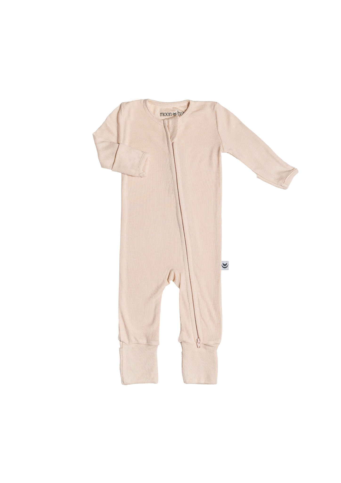 Ribbed Bamboo Romper - Barely Blush