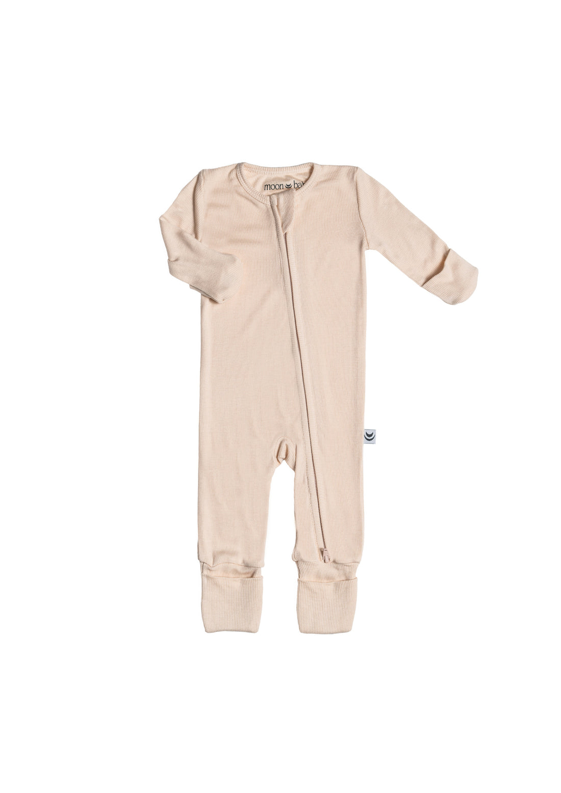 Ribbed Bamboo Romper - Barely Blush