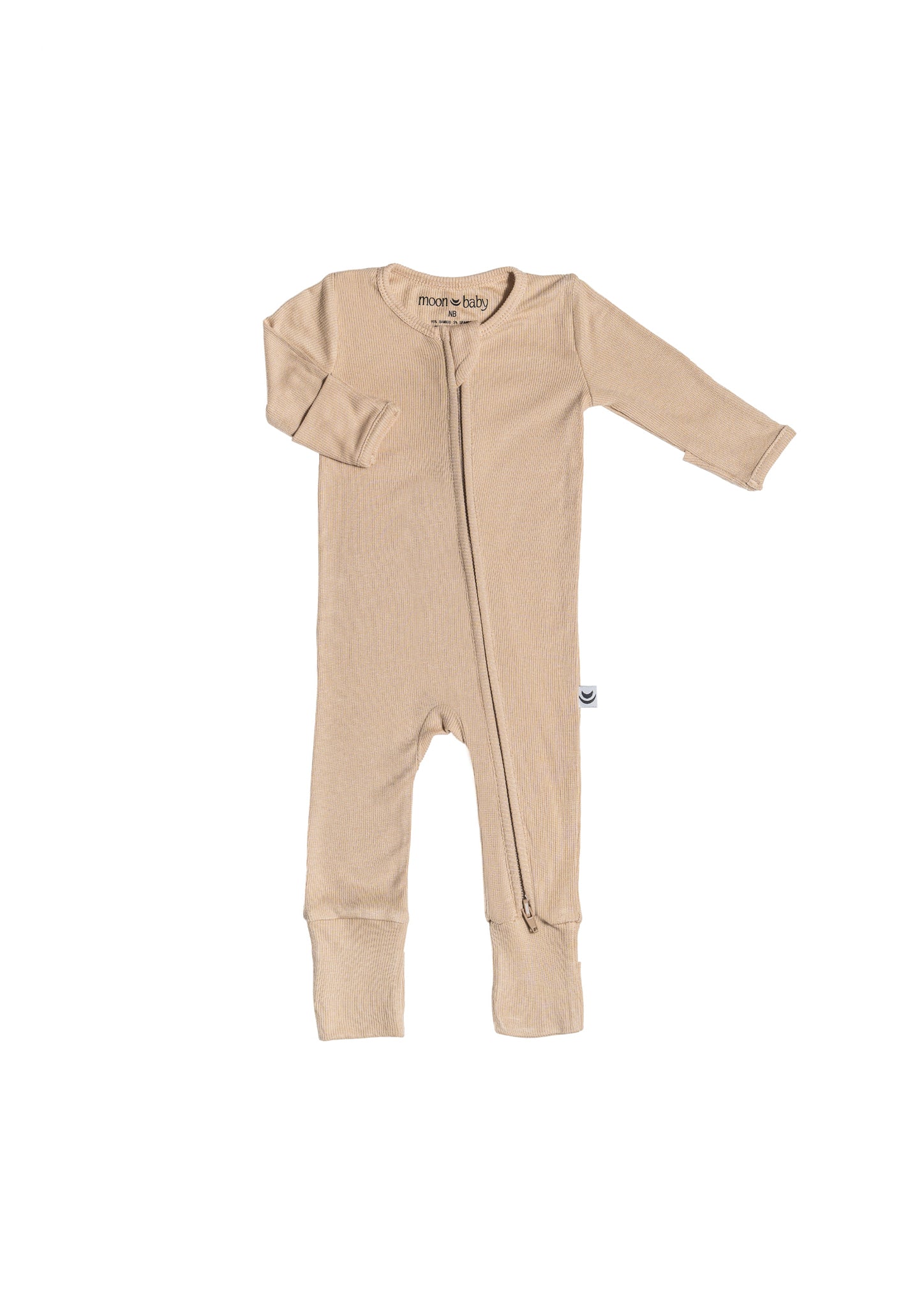 Ribbed Bamboo Romper - Desert Sand