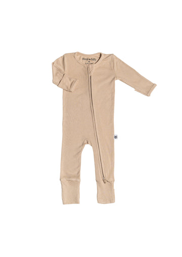 Ribbed Bamboo Romper - Desert Sand