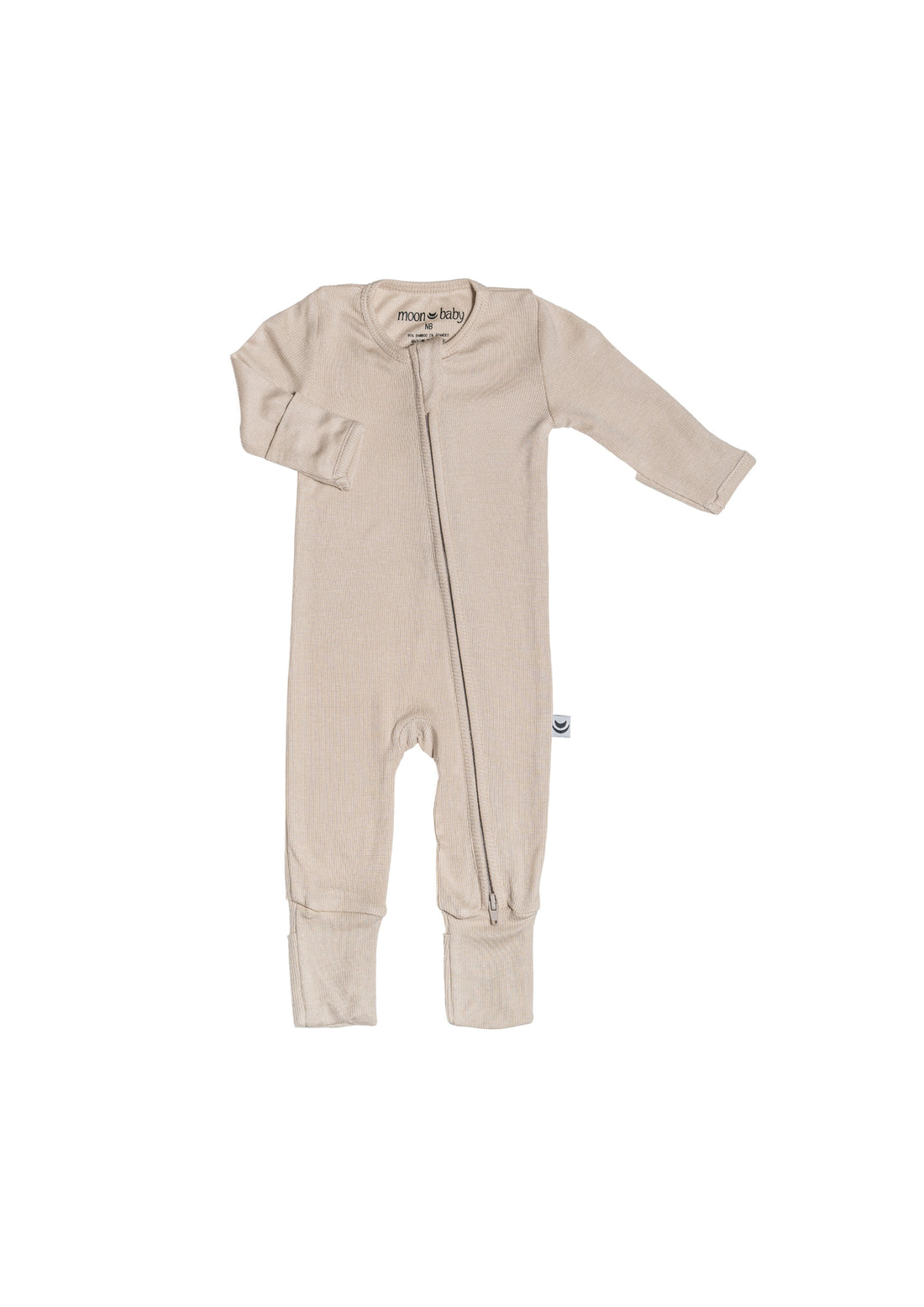 Ribbed Bamboo Romper - Stone Beige