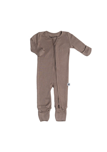 Ribbed Bamboo Romper - Dusted Coco