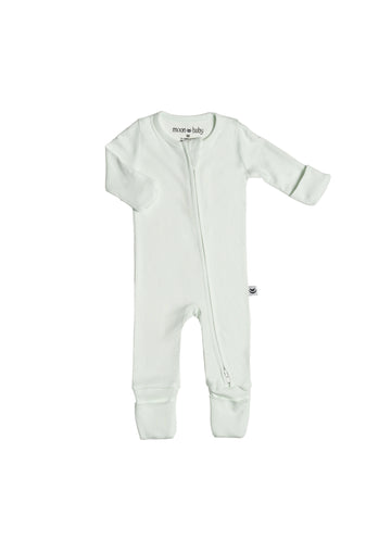 Organic Cotton Bamboo Romper - Morning Mist