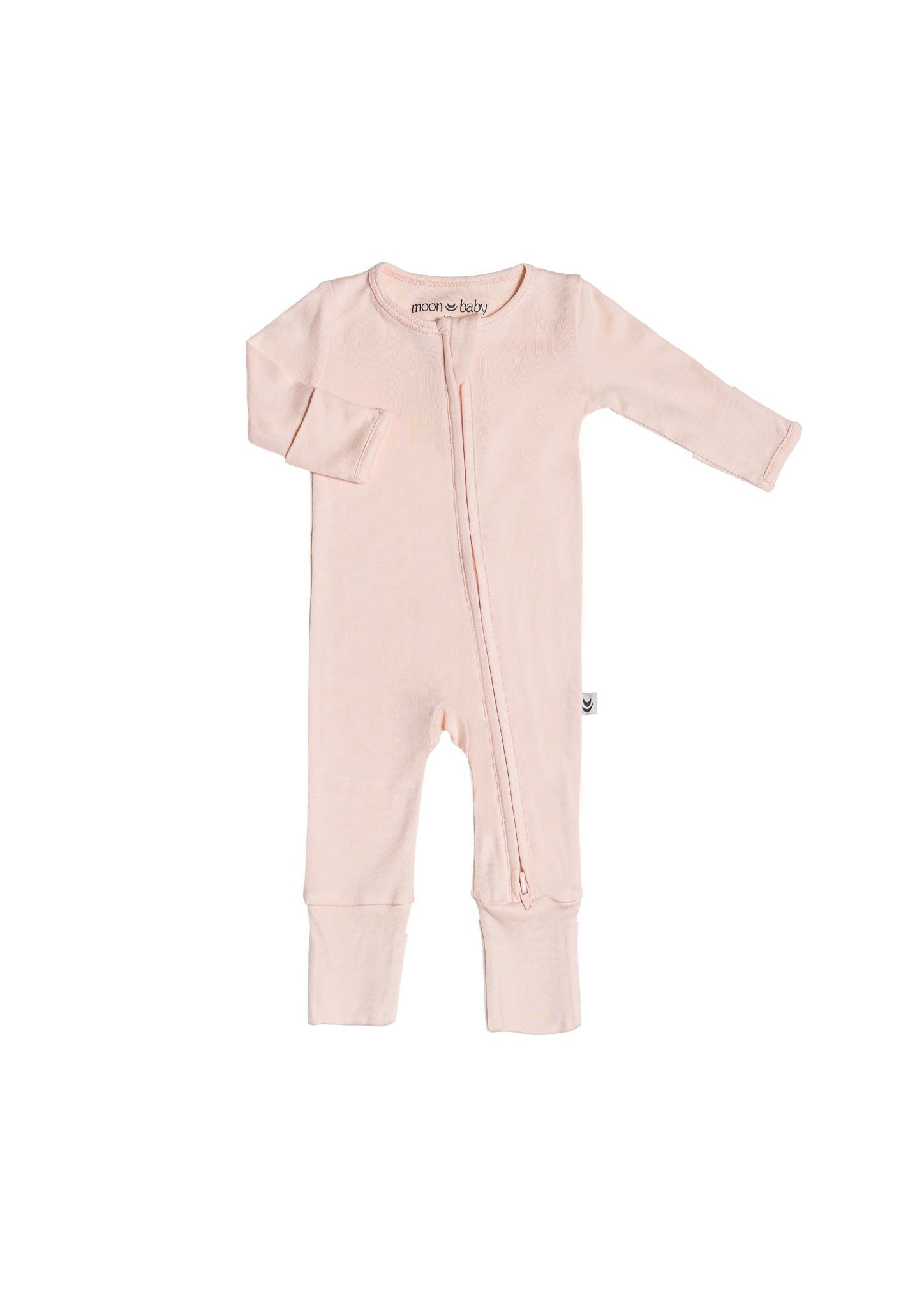 Organic Cotton Bamboo Romper - Ivory Blush