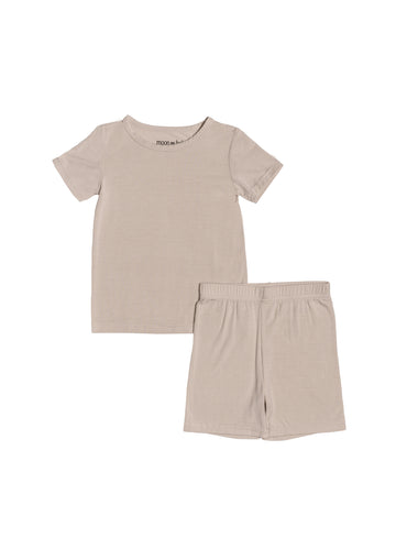 Bamboo Short Sleeve Set - Stone Beige